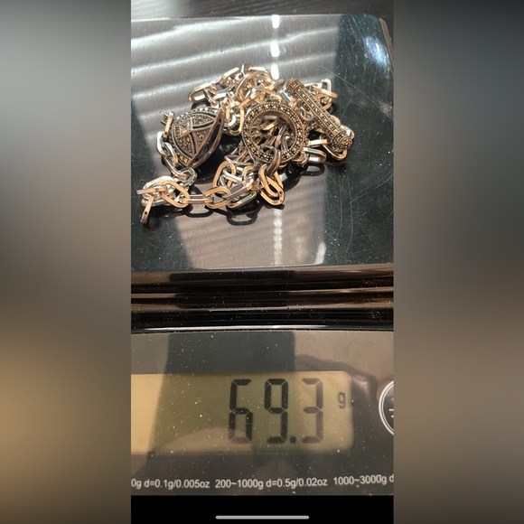 Judith Jack necklace toggle sterling silver marcasite unmarked acid tested 25” - Picture 3 of 12